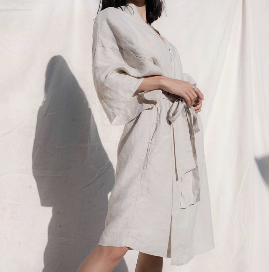 Styling a French Linen Robe for a Beach Vacation