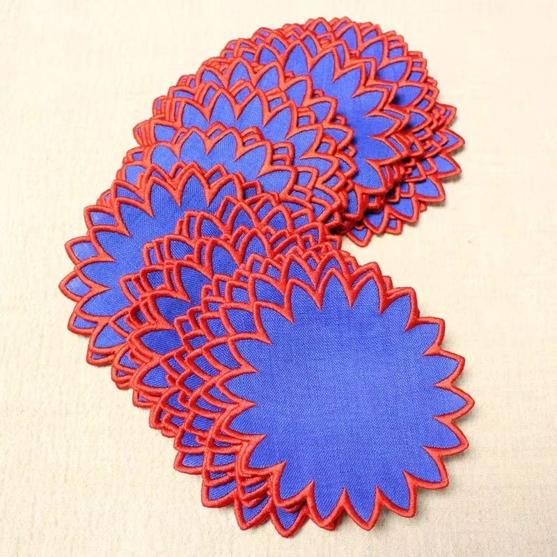napkin hand made embroidery designe suppliers