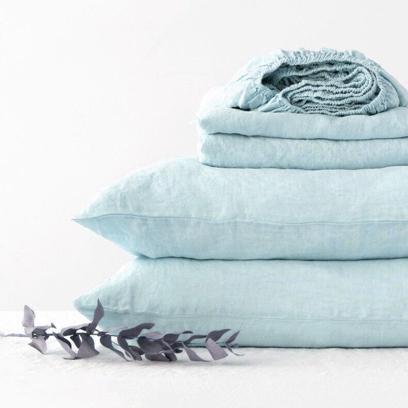 Hot Selling Wholesale Custom 100% Pure Linen Fabric Soft Bedding Sheet Sets