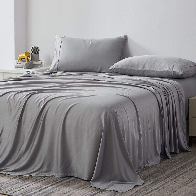 300TC luxury bamboo bedsheets bamboo bed sheet bedding set like mulberry silk