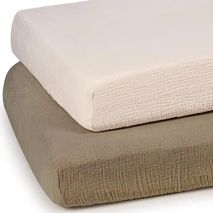 Customized protector Baby Bed Sheet Breathable Organic Cotton Fitted Baby Crib Sheets