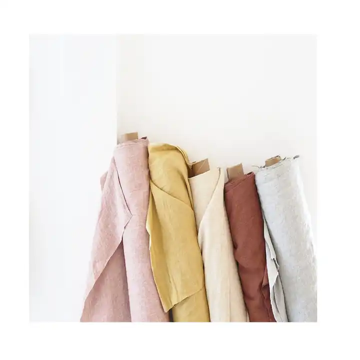 100% Linen Fabric Eco Friendly Fabric Clothing Home Textile Bedding