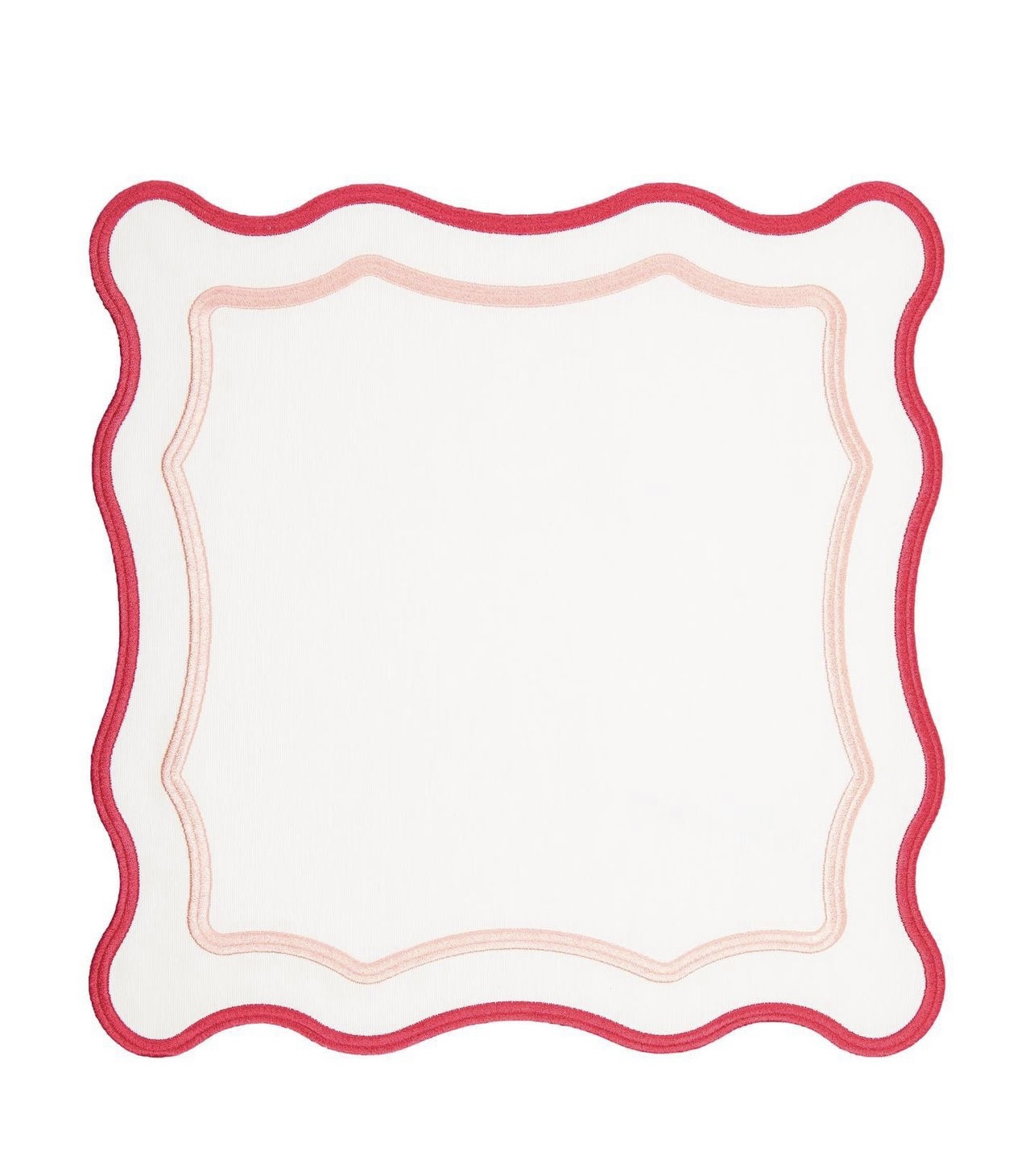 linen napkins custom sized Logo wedding linen fabric scallop edge cloth napkin
