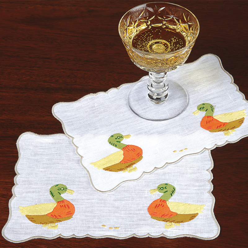 Embroidered Table Napkin For Christmas Wedding Party Absorbent Cotton Linen Home